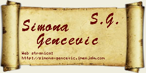 Simona Genčević vizit kartica